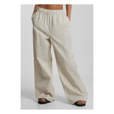 Women's wide-leg trousers - cream