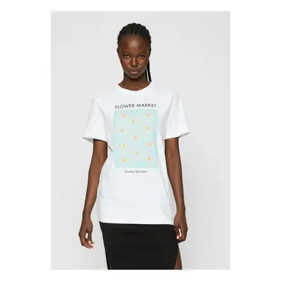 Women's T-shirt from the flower market white