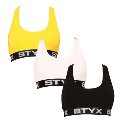 3PACK women's bra Styx sport multicolor