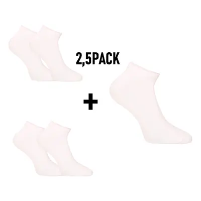 2.5PACK Socks Nedeto Low Bamboo White