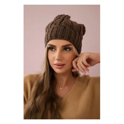 marka niezdefiniowana Cap with fleece Iwona K221 mocca