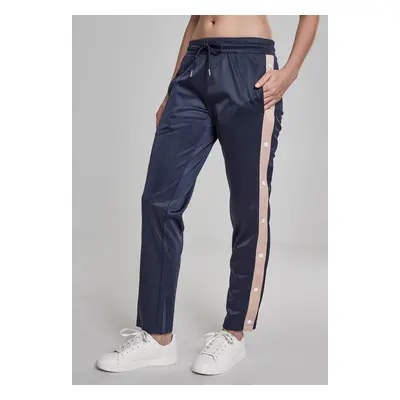 Women's sweatpants with button in navy blue/light pink/white