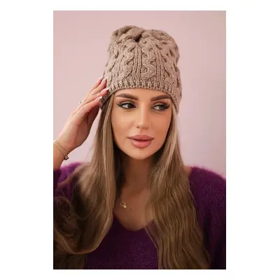 marka niezdefiniowana Cap with fleece Teresa K285 dark beige