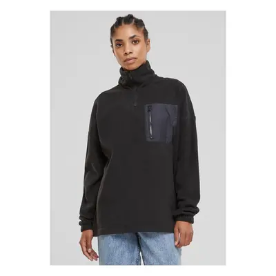 Women's fleece sweatshirt Troyer black