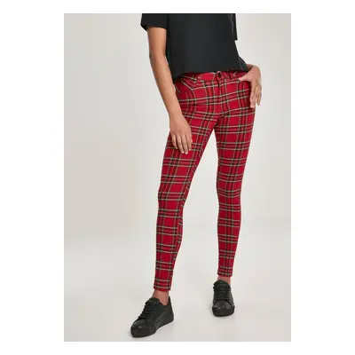 Women's Skinny Tartan Trousers red/bl