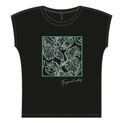 WOMEN'S T-SHIRT L-TS-4093 BLACK