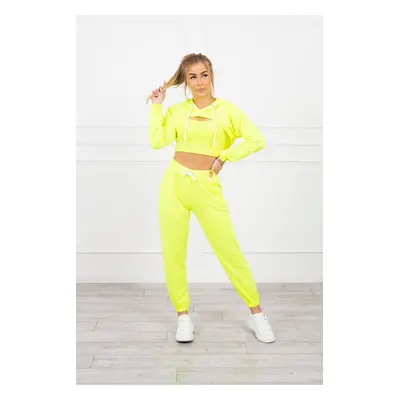 3-piece cotton set yellow neon