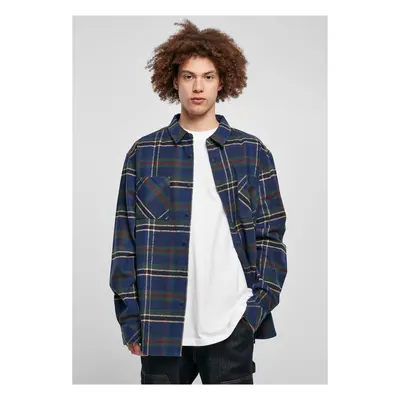 Checkered mountain shirt navy blue/bottle green