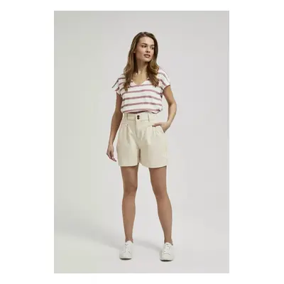 Women's linen shorts MOODO - light beige