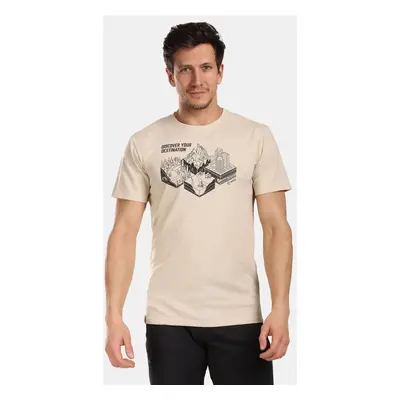 Men's cotton T-shirt Kilpi VIBE-M Beige