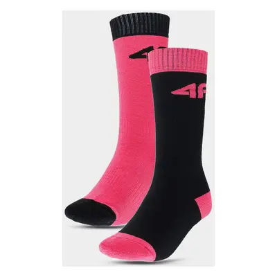 Girls' ski socks 4F