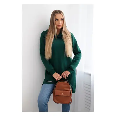 Kesi Insulated sweatshirt with longer back dark green