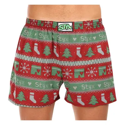 Men's boxer shorts Styx art classic oversized rubber Christmas knitted