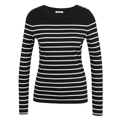 Orsay White and Black Women Striped T-Shirt - Women