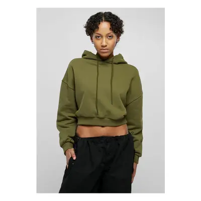 Ladies Cropped Heavy Hoody summerolive