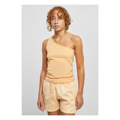 Women's asymmetrical paleorange top