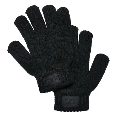 Children's knitted gloves black