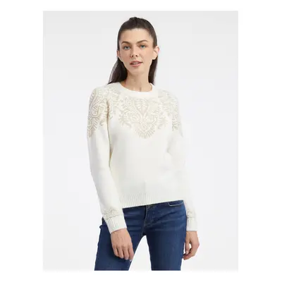 Orsay Creamy Women's Patterned Sweater - Women's