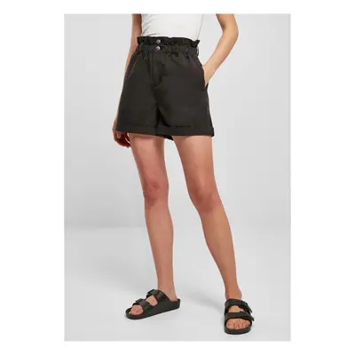 Women's Paperbag Shorts - Black