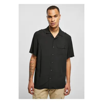 Viscose Camp shirt in black