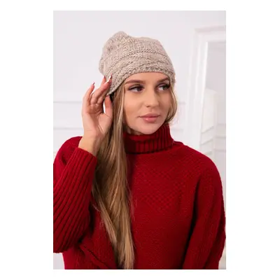 marka niezdefiniowana Cap with fleece Edyta K298 beige