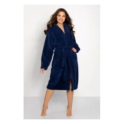 Josephine Long Navy Bathrobe