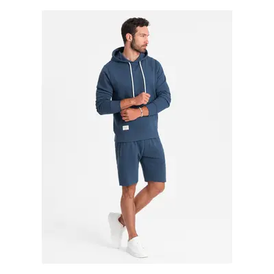 Ombre Men's sweatshirt set kangaroo sweatshirt + shorts