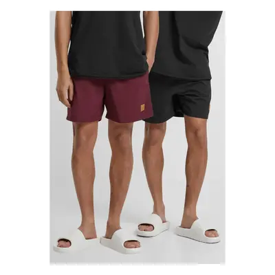 Men's swimwear Block pcs black + cherry