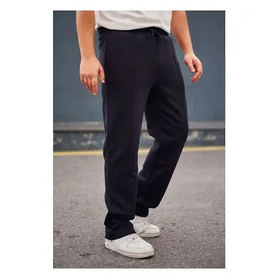 Trendyol Navy Blue Regular/Straight Cut Stitch Detailed Sweatpants