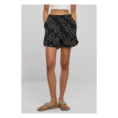 AOP Viscose Resort Blackflower Women's Shorts