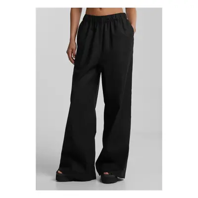 Women's wide-legged trousers - black