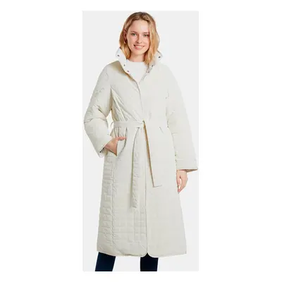 Cream women's quilted winter coat Desigual Granollers - Women