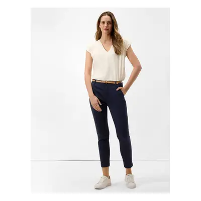 Dark Blue Chino Pants with ORSAY Belt - Women