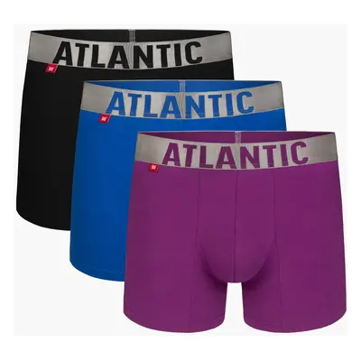 Men's Sport Boxers ATLANTIC 3Pack - black/blue/purple