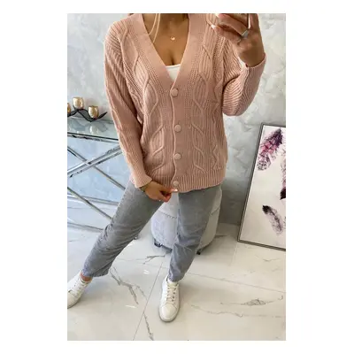 Sweater with wide sleeves powder pink