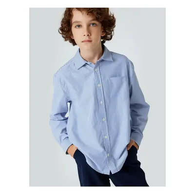 Koton Shirt Long Sleeve Buttoned Single Pocket Cotton Blend