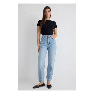 Trendyol Light Blue High Waist Mom Jeans