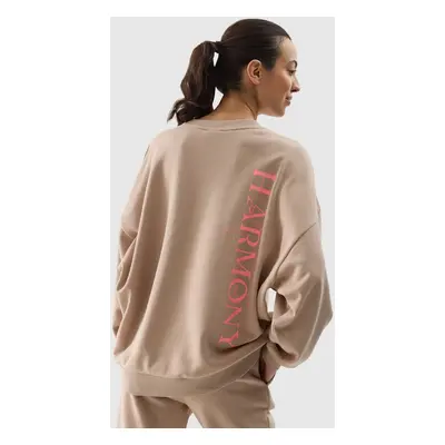 Women's oversize sweatshirt 4F - beige