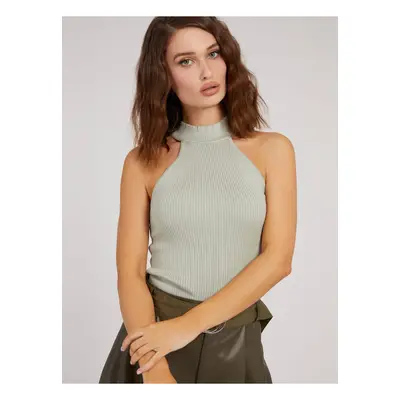 Light green women's ribbed tank top Guess - Women's