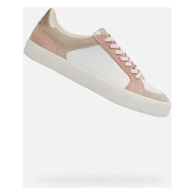 Cream women's sneakers Geox Emmeleny - Women's