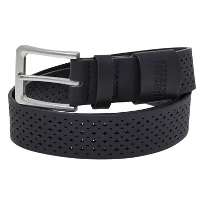 Perforated synthetic leather strap black