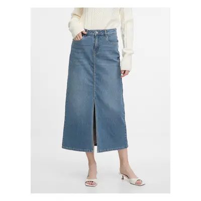 Blue women's denim maxi skirt ORSAY - Women's