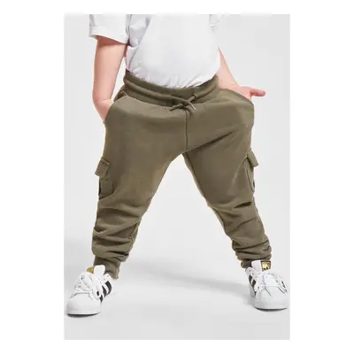 Boys Fitted Cargo Sweatpants - Olive