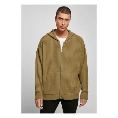 Men's Knitted Zip Hoody Olive