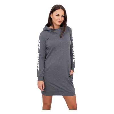 Women's sweatshirt dress Off White Kesi - dark gray melange