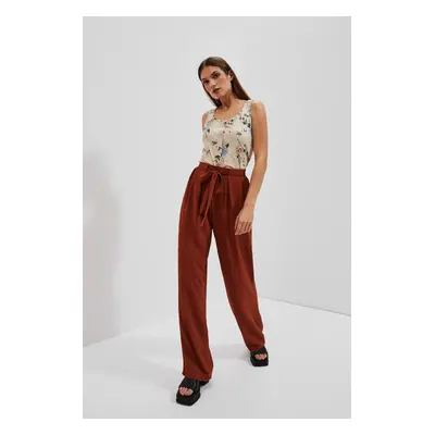 WOMEN'S TROUSERS L-SP-4013 BROWN