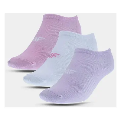 Girls' Casual Ankle Socks (3Pack) 4F - Multicolored