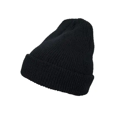 Long knitted beanie black