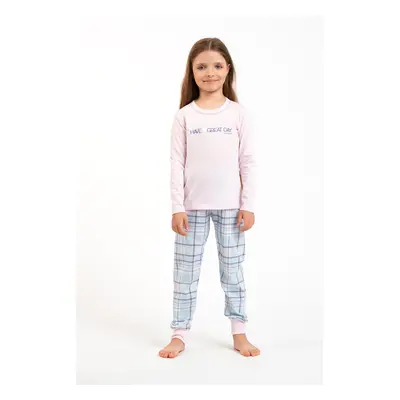 Girls' pyjamas Glamour, long sleeves, long pants - pink/print