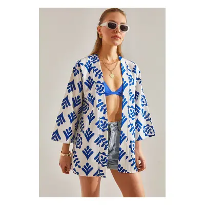 Bianco Lucci Women's Patterned Kimono